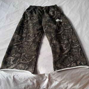 YoungLA camo oversized joggers with trimmed bottoms